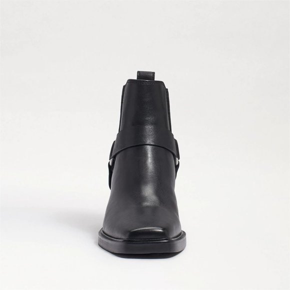 SAM EDELMAN Bellamie Ankle Boot Bootie Black Silver Hardware 7.5 NEW - Picture 5 of 14